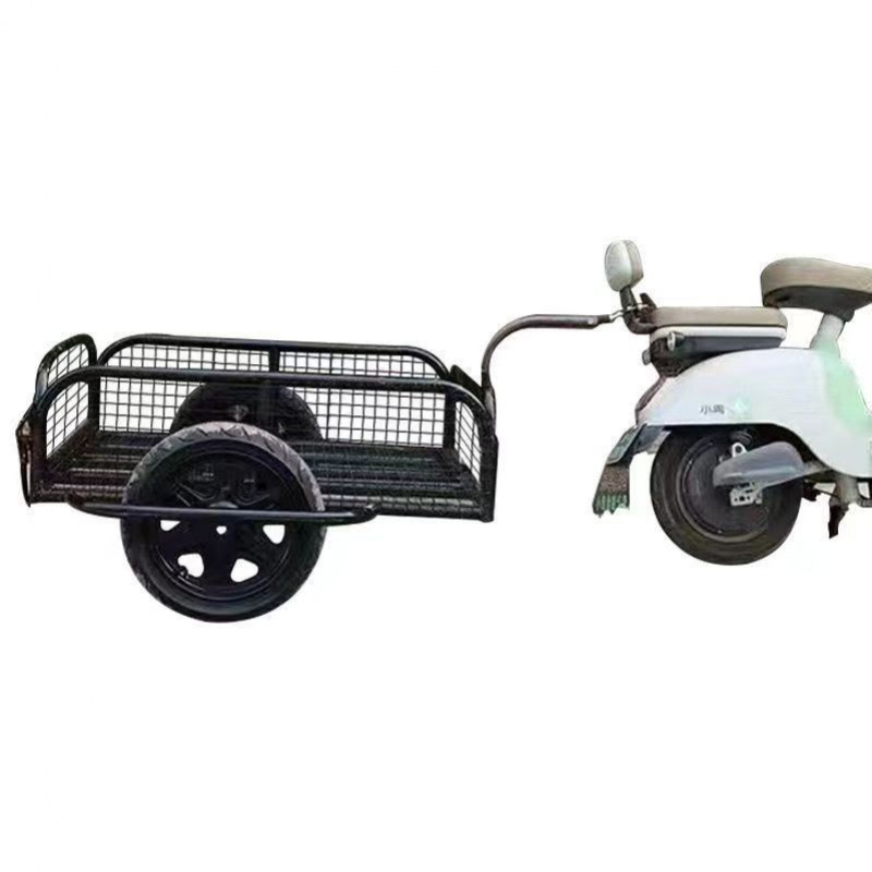 New Outdoor Electric Motorcycle Bicycle Rear-Mounted Small Trailer for Camping and Fishing Tricycle