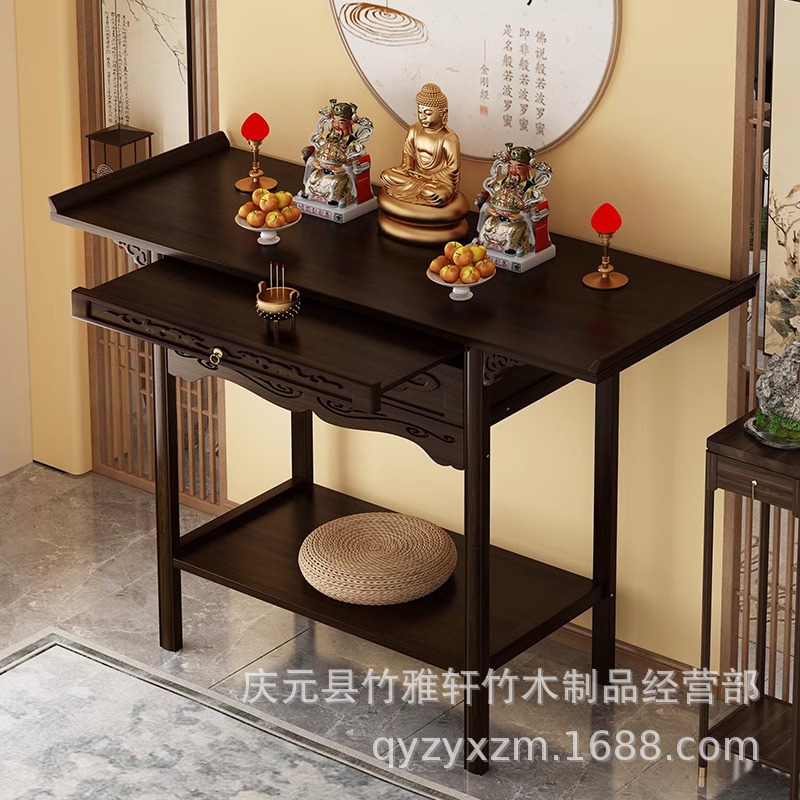 Буддийская ниша, новый китайский стиль, вертикальный шкаф, шкаф бога богатства, стол для поклонения, стол Будды, домашний ароматный стол, статуи Будды, стол для поклонения Гуань Гону