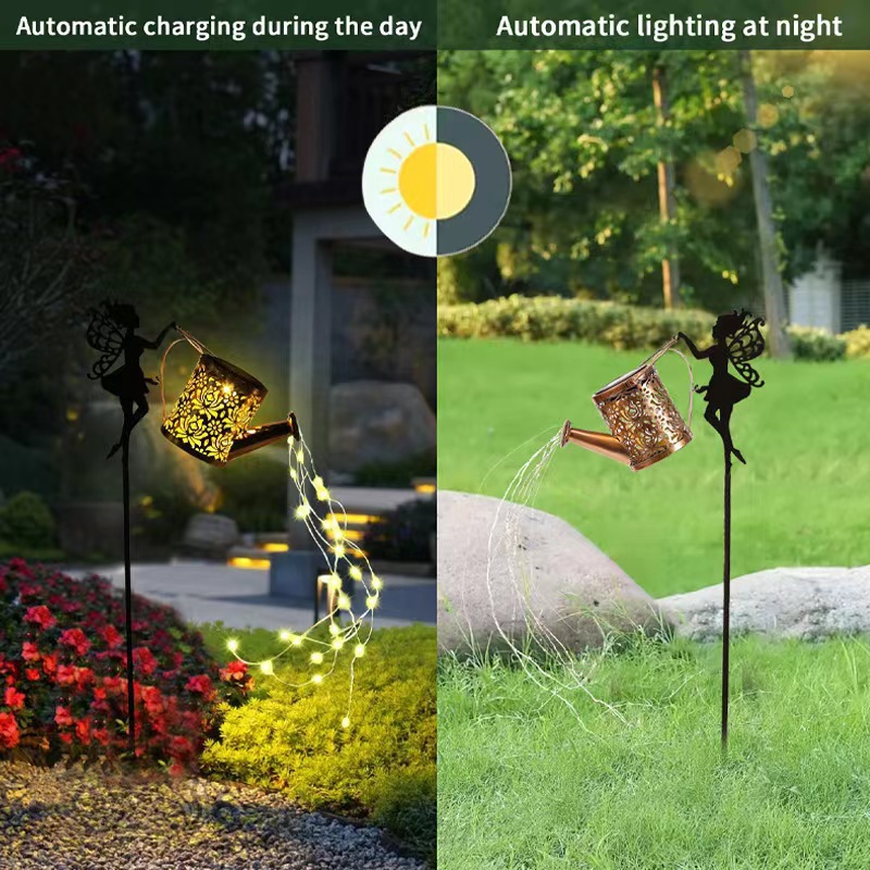 Solar small size Kettle Light Angel Kettle Outdoor Night Light Villa Courtyard Lawn Decorative Lighting Plug Light