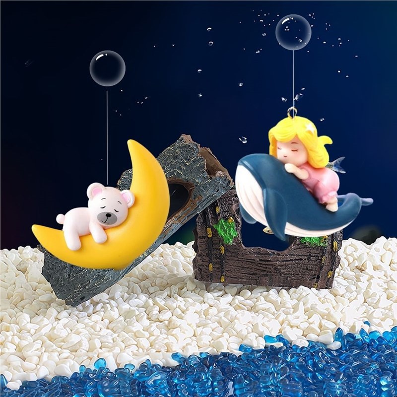 Landscape Ornaments Diver Fish Tank Landscaping Plastic Crafts DIY Decorative Accessories Cartoon Desktop