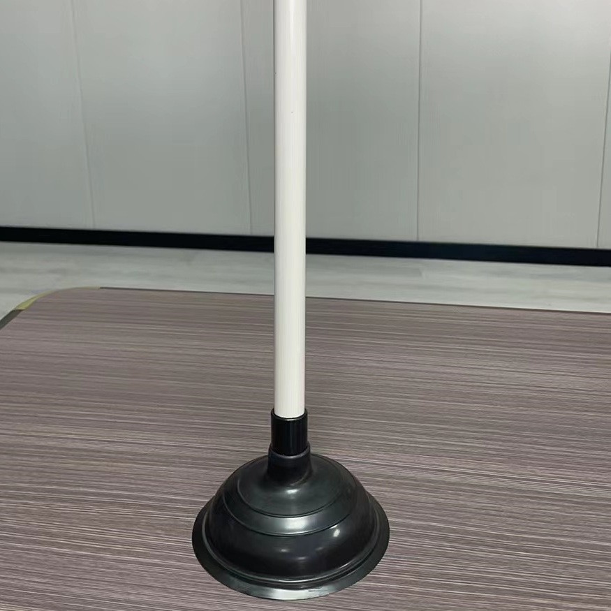 Enhanced Leather Plunger, High-End Powerful Water Suction Pipe Cleaner, Wooden Rod, Squat Toilet, Plastic Toilet