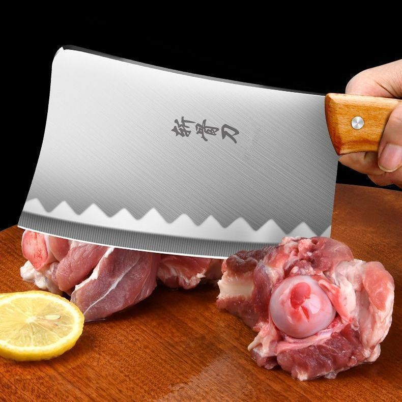 Bone Cleaver, Chopping Knife, Bone Cutting Knife, Kitchen Knife, Household Large Bone Knife, Professional Butcher Knife for Commercial Use, Pig Slaughter Knife 
