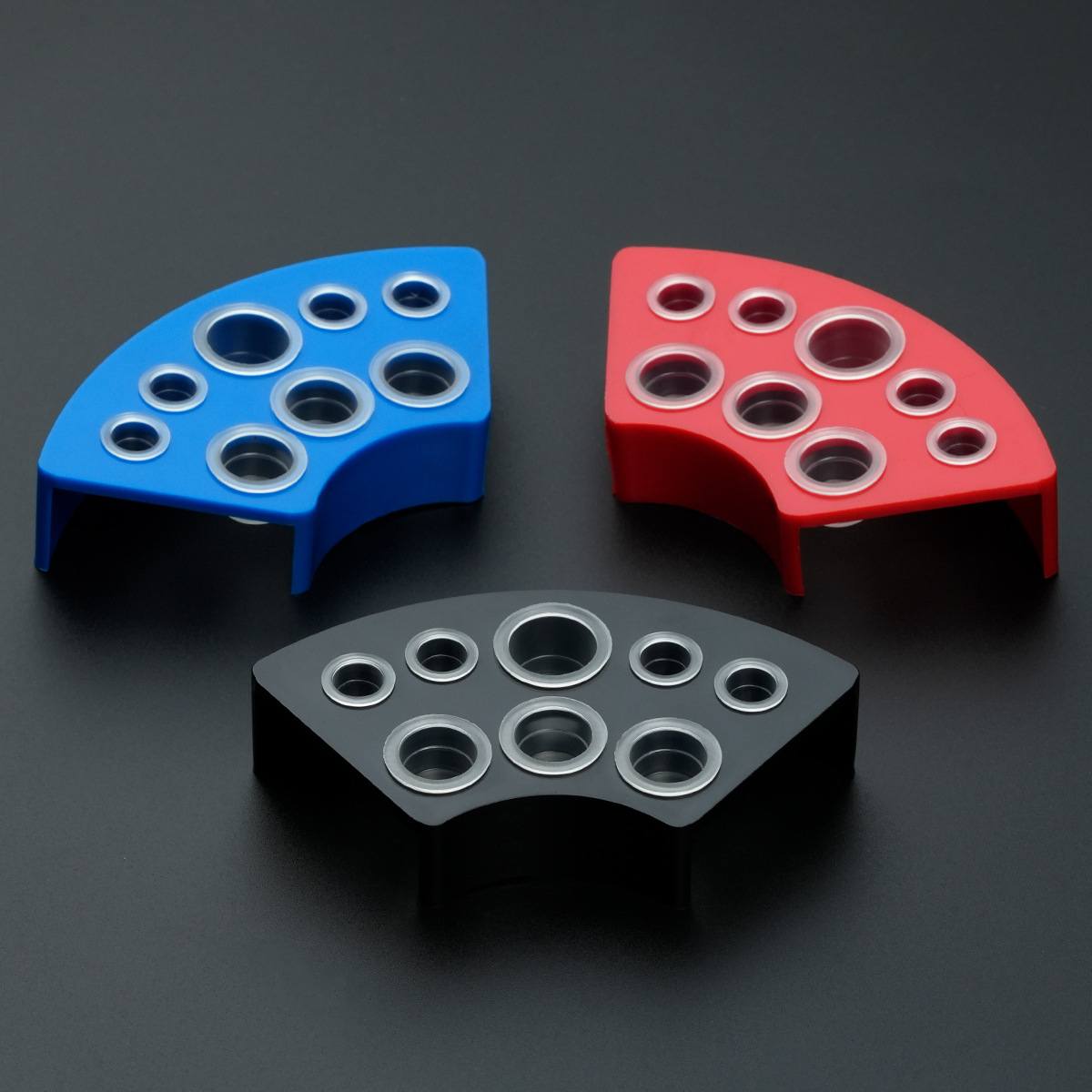 Dragon artist tattoo equipment manufacturers wholesale fan-shaped plastic toner cup holder tattoo multicolor Toner Cup placement rack