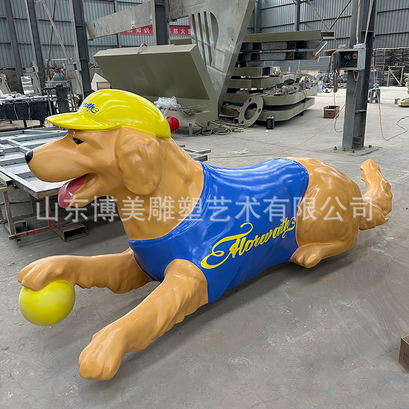 Large Fiberglass Cartoon Sculpture Outdoor Park Square Mascot Animal Ornaments Shopping Mall Fiberglass Sculpture