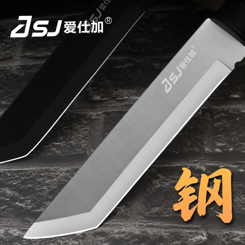 Outdoor Camping Survival Knife Self-Defense Wilderness Survival Tactical Straight Knife High Hardness Knife Stainless Steel Outdoor Survival Knife