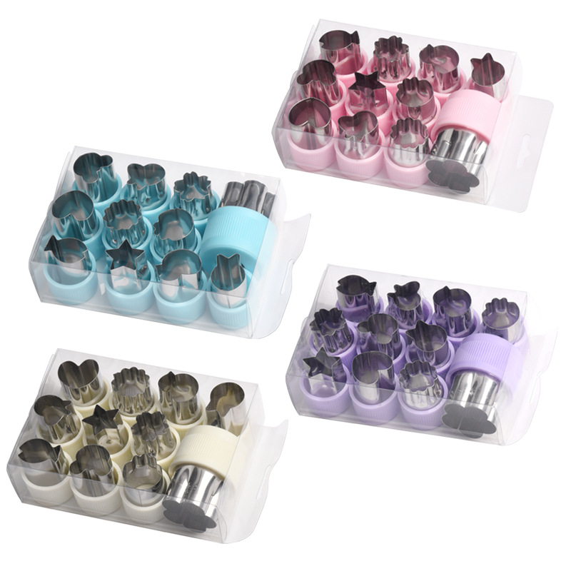 Baby Food Supplementary Tool Household Embossed Baby Small Wonton Dumpling Skin Biscuit Chaotic Flower Mold Butterfly Noodle Mold