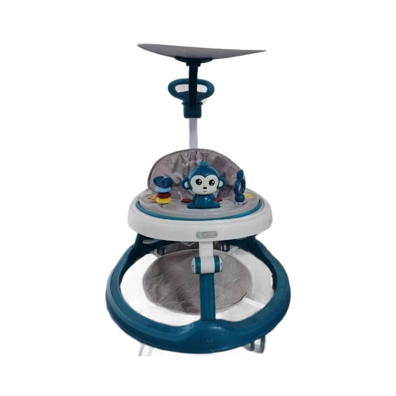 Baby walker anti-O-leg multi-function anti-rollover baby walker for boys and girls can push toy walking car