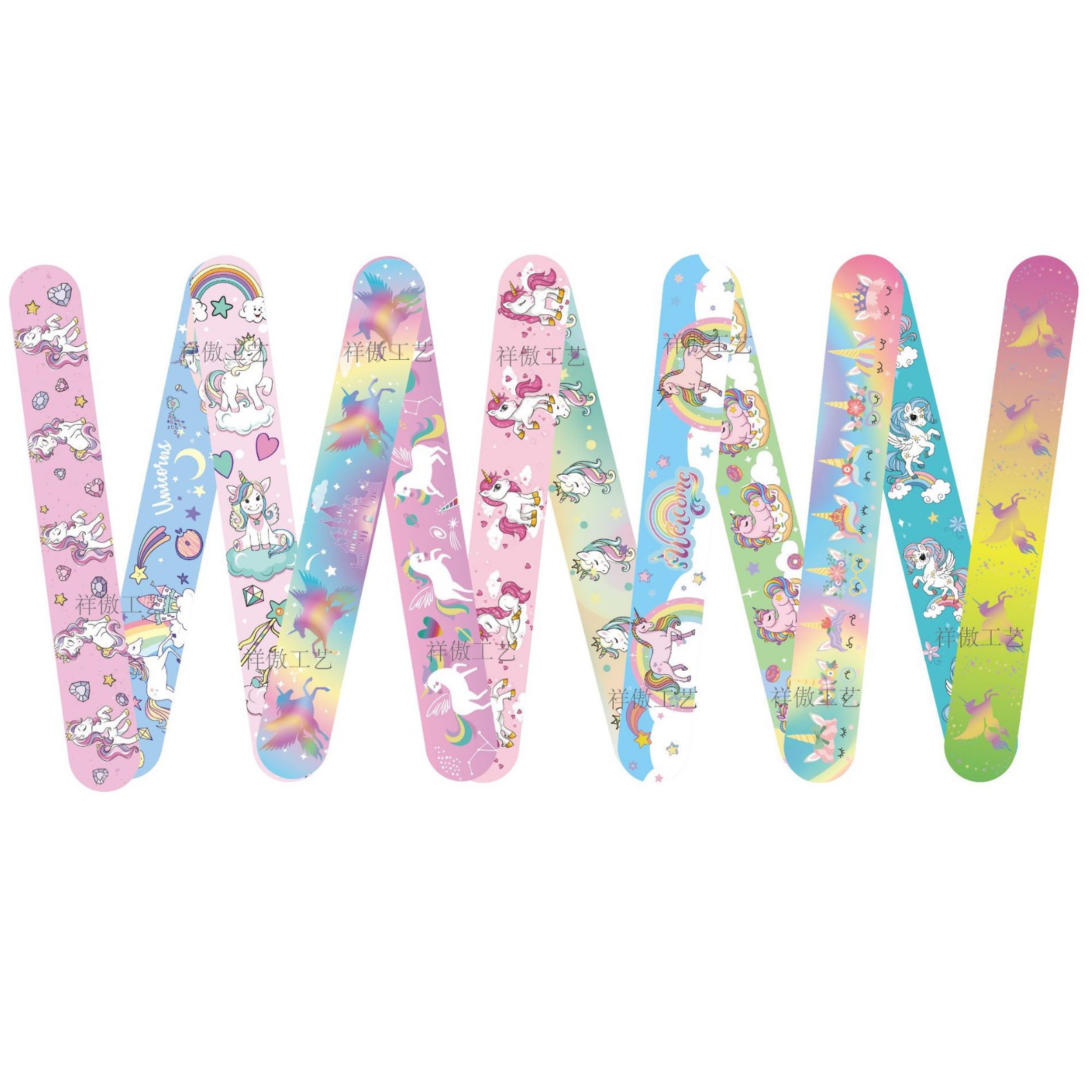 New Unicorn Mexico FIESTA Snap Ring Bracelet Children's Party Decoration Bracelet Pat Ring Birthday