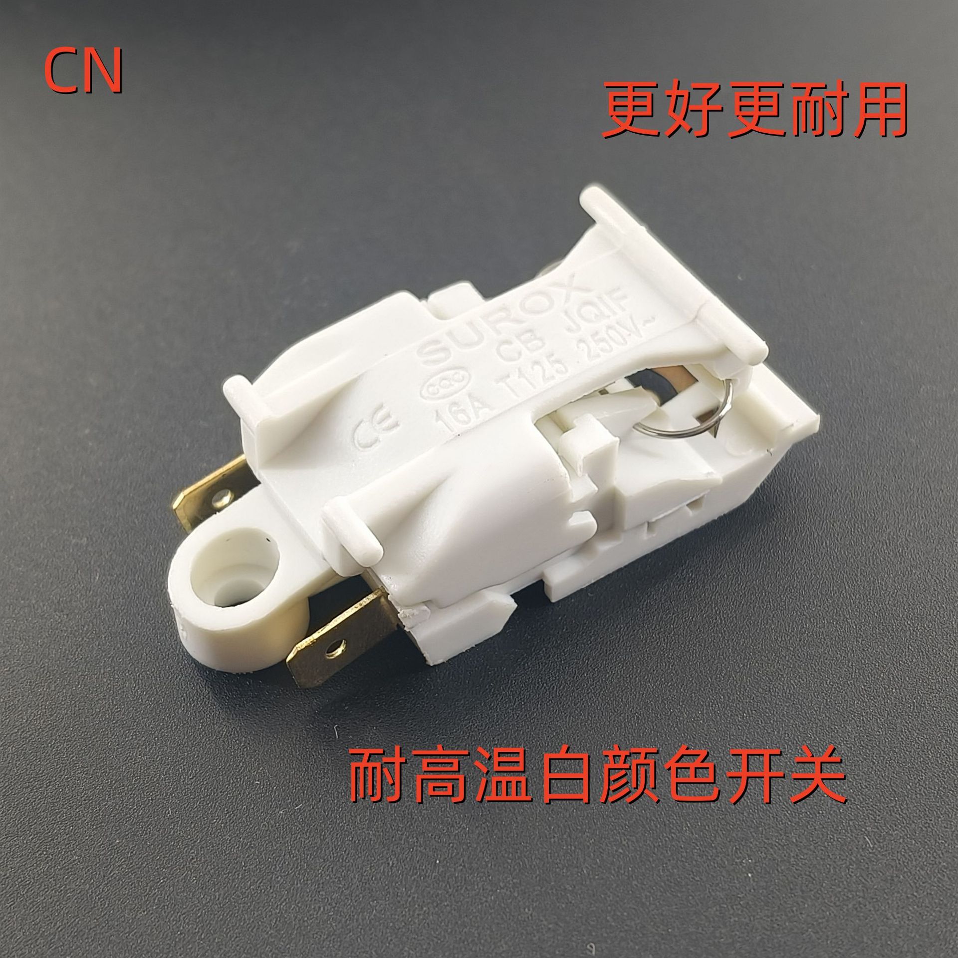 Red white 16A silver contact steam switch kettle switch accessories thermostat kettle temperature control switch