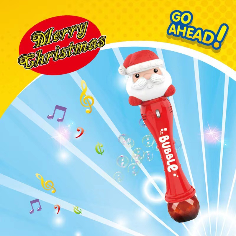 Amazon Cross Border Summer Kids Santa Claus Bubble Machine Magic Bubble Stick Toy Outdoor Electric Toy