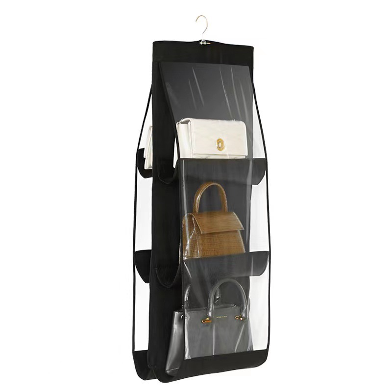Bag Storage Bag Fabric Hanging Bag Multi-layer Wardrobe Leather Bag Storage Bag Dustproof Double-sided Hanging Fit Bag Household