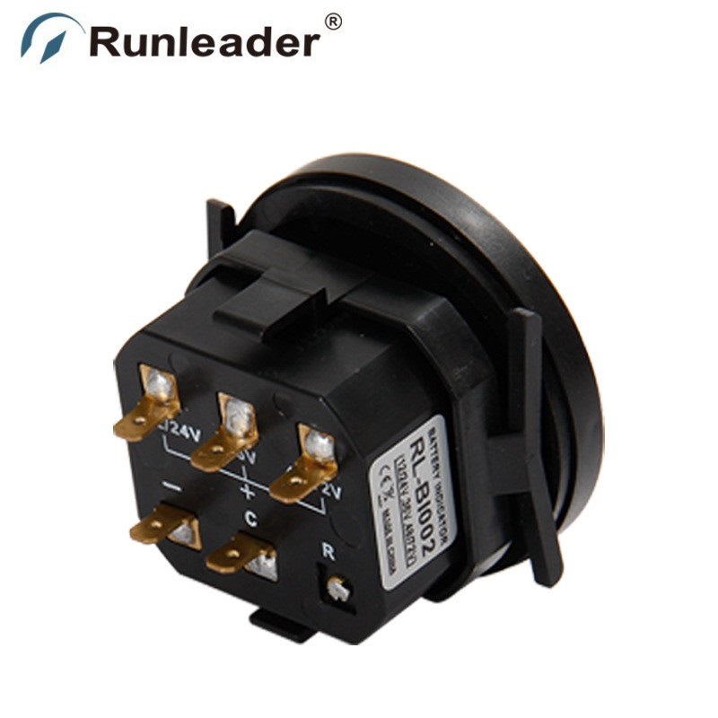 12v24v36v48v72v electric vehicle power meter golf cart forklift lead-acid lithium battery round power meter