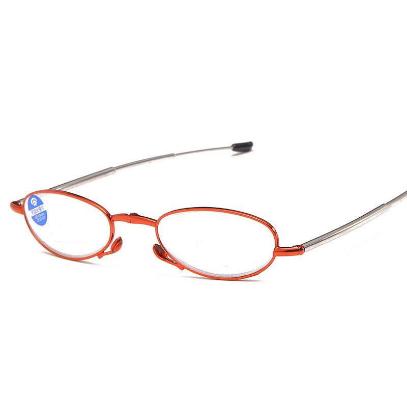 Fashion Folding Antenna Presbyopic Glasses with Lighters Box Anti-Blue Light Metal Telescopic Legs Presbyopic Glasses for Men and Women