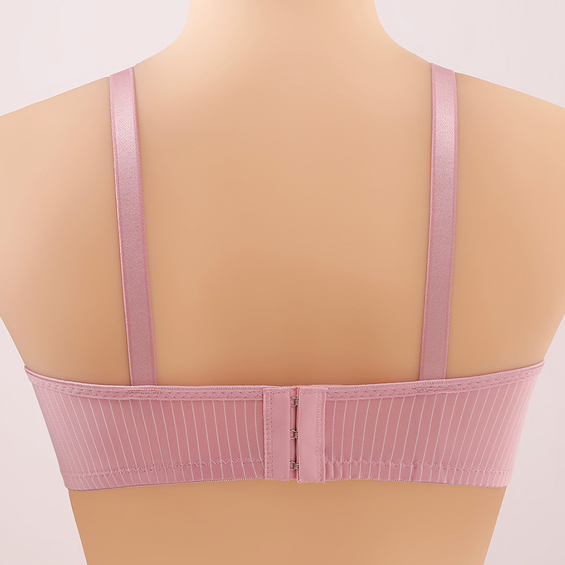 [striped] manufacturers wholesale middle-aged and elderly bra thin mother underwear comfortable non-rimless bra cross-border