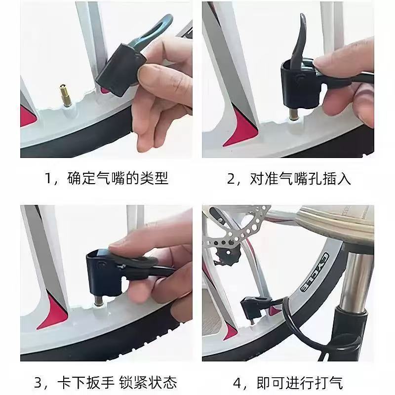 Cross-Border Motorcycle Electric Vehicle Bicycle Bicycle High-Pressure Pump Universal Universal Inflatable Pump Portable and Efficient