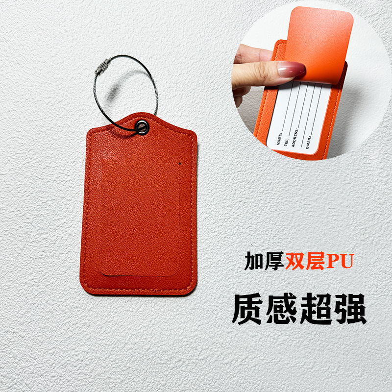 Hot Selling in Stock Multi-Color Airplane Boarding Pass Creative Suitcase Tag Checked Boarding Leather Pu Luggage Tag