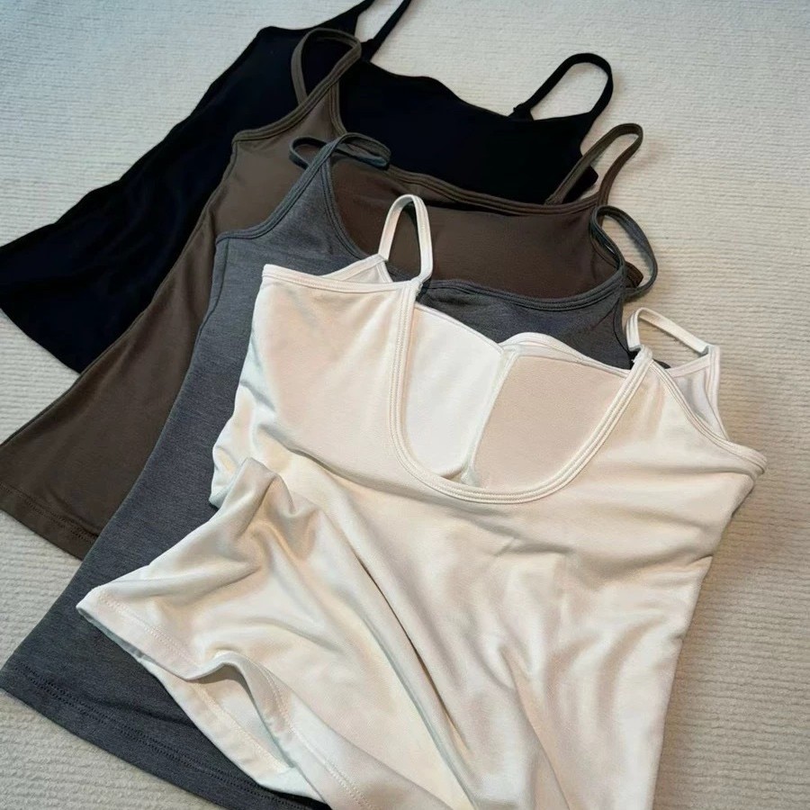 Sexy Dew Strap Chest Pad Vest Women's Summer and Autumn Tight Waist Slim-fit Elastic Slim-fit Inner Base Sling