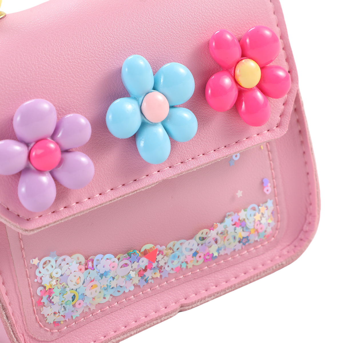 Children's Bag Children's Cute Little Flower Pearl Portable Shoulder Bag Student Campus Card Meal Card Coin Purse Wholesale