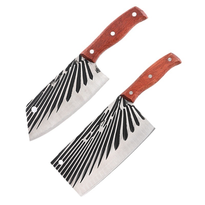 Yangjiang stainless steel sharp cutting knife bone knife stall running Jianghu kitchen knife household twill chef cutting knife tool