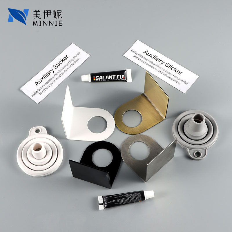 Bathroom shampoo rack wall-mounted bathroom storage rack 304 stainless steel punch-free shower bottle hanging