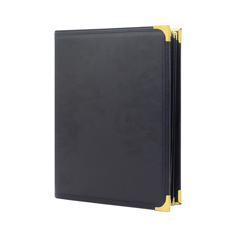 Wholesale Transparent Pvc Loose-Leaf Recipe Book Hotel Restaurant Menu Clip Price List A4 Leather Hotel Service Guide