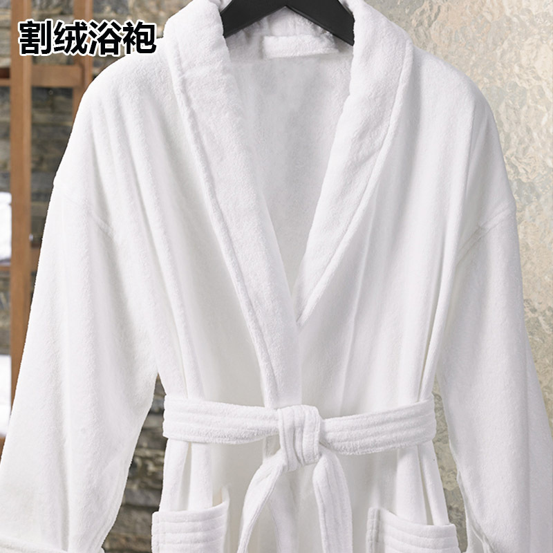 Hotel Bathrobe Cotton Custom Cut Velvet Waffle Terry Nightgown Custom Homestay Hotel Five-star Hotel Bathrobe