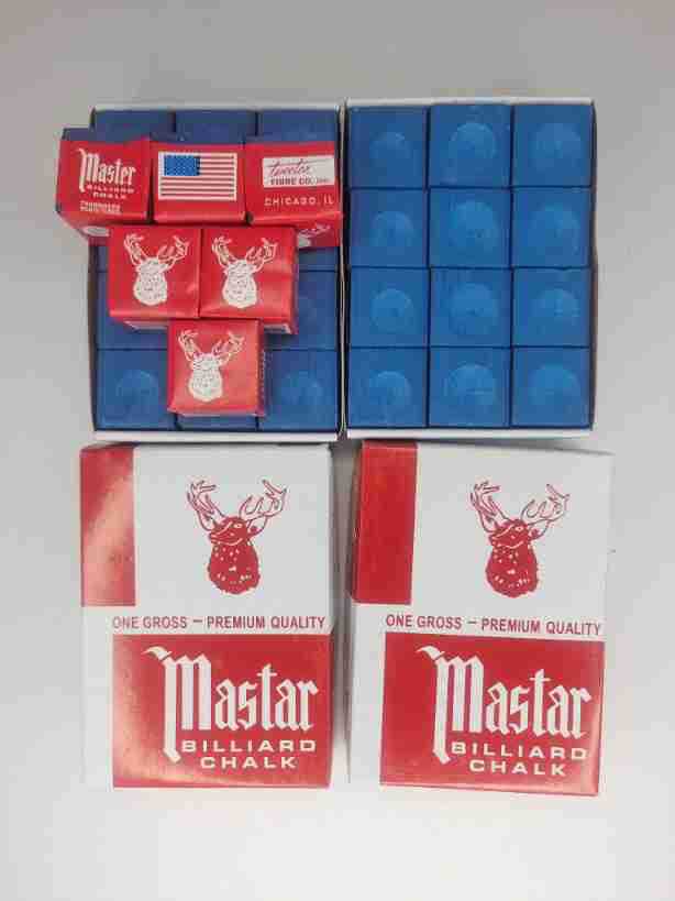 Longding billiard Rod chocolate powder 12 tablets deer head triangle dry oily square round non-stick easy to put on powder non-stick ball