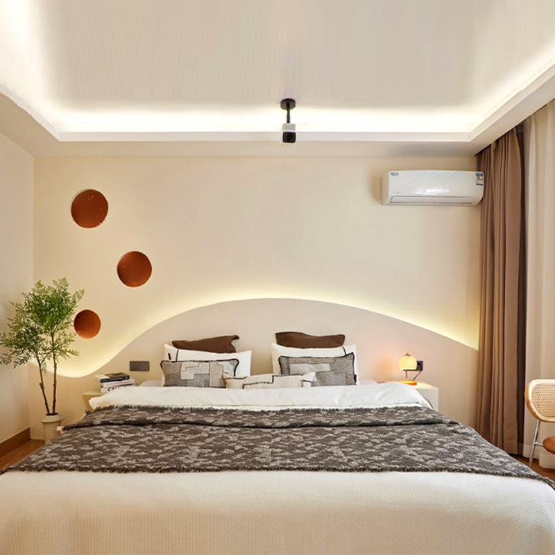 Simple and Fresh Homestay Apartment Bed Screen Background Wall Style Decorative Wall Panel Hotel Bedside Space Wall Panel Can be Set