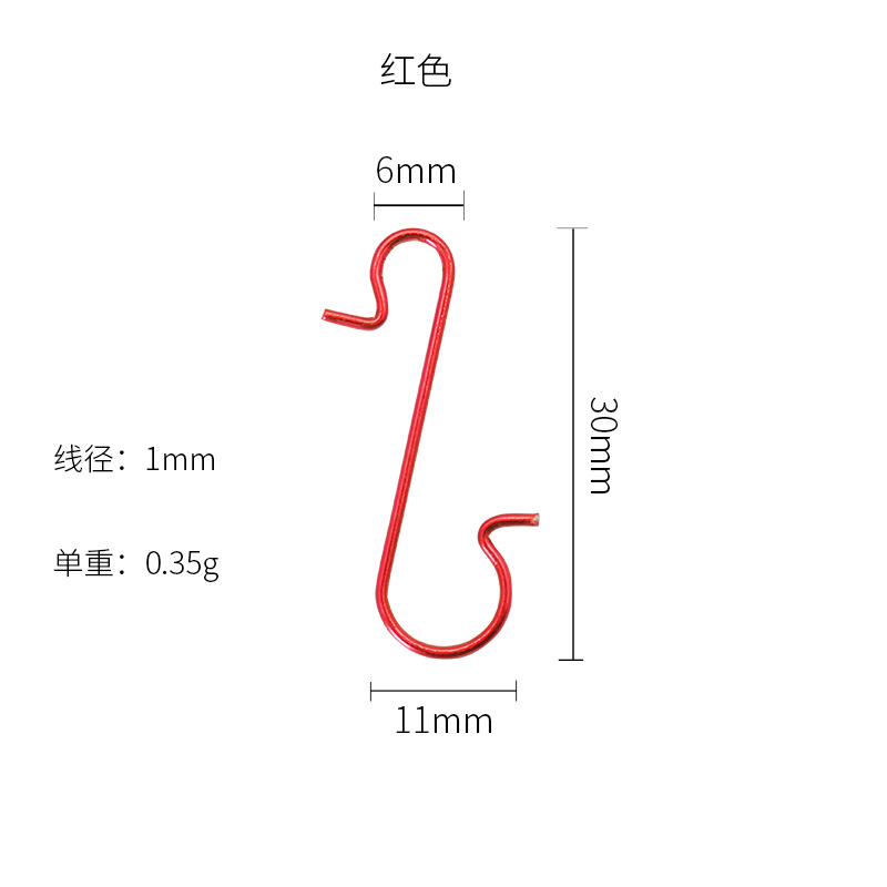 Christmas hook color hook metal creative hand account shape wholesale jewelry shape small hook jewelry hook mini