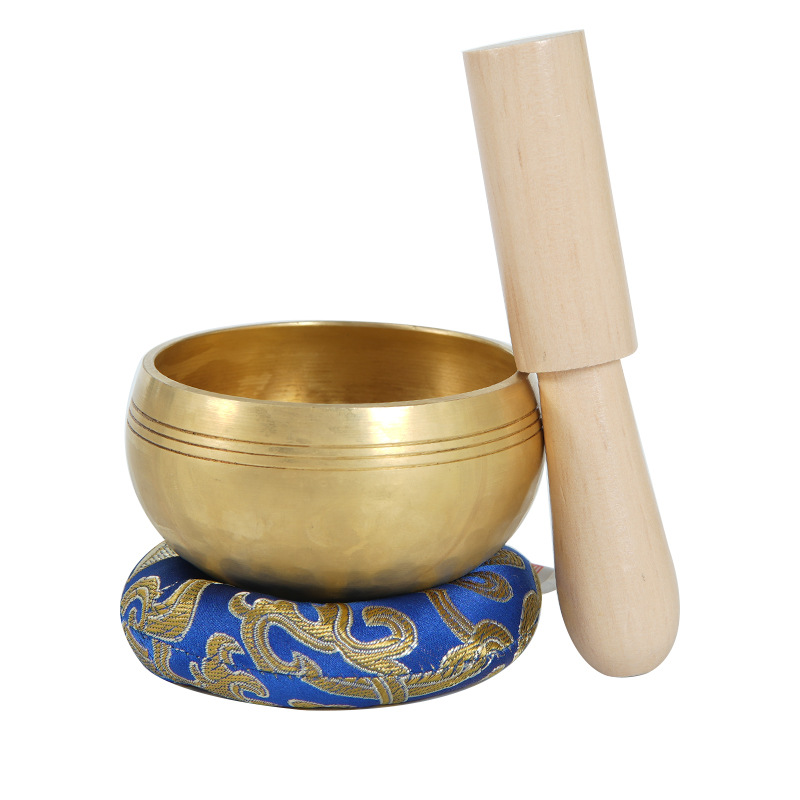 Singing Bowl Therapy Tool Nepalese Singing Bowl Mini Small Singing Bowl Pure Copper Singing Bowl Three-Piece Set Comes with Bowl Pad and Bowl Stick