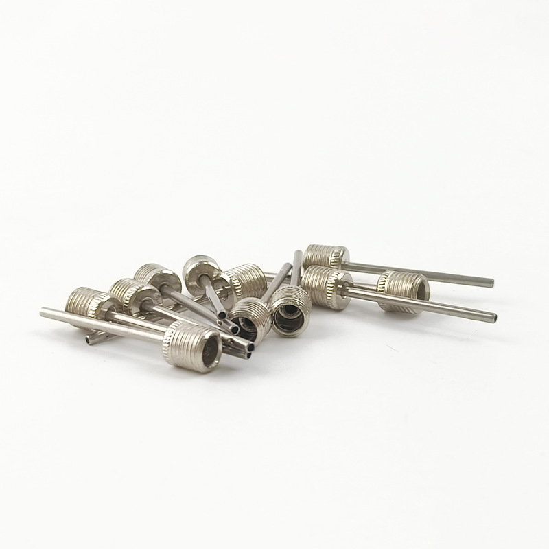 Stainless steel metal valve needle basketball football inflatable needle mini pump accessories American air nozzle air needle