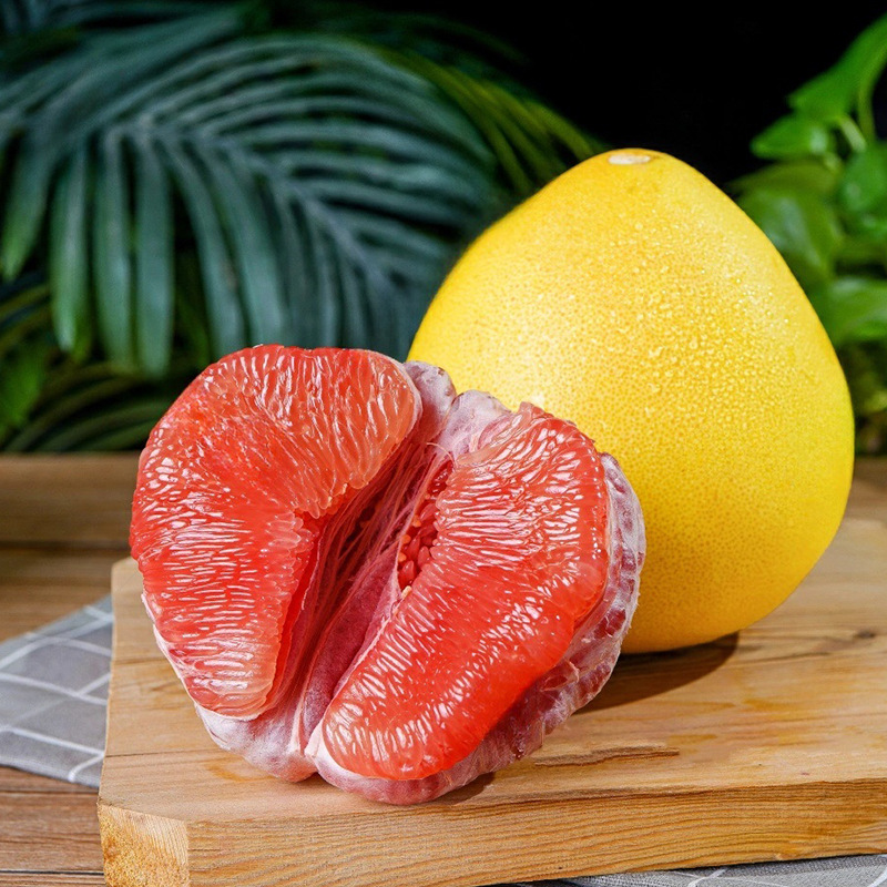 Spot Fujian Three Red Pomelo Red Flesh Honey Pomelo Thin Skin Large Fruit Fresh Sweet and Juicy Seasonal Fresh Fruit Free Shipping