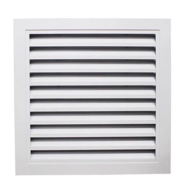 Electric Manual Aluminum Alloy Louver Manufacturer Vent Aluminum Alloy Air Conditioner Outdoor Unit Cover Rainproof Square Grille Wholesale