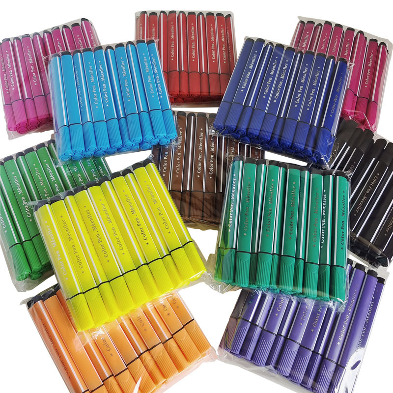 Watercolorful Pen Kidsren's Water-Based Large-Capacity Monochrome Single Colorful Series Wholesale Bulk Pink Complementary Colorful Painting Pen