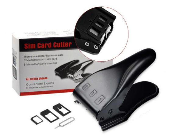 Multifunctional dual 3 in 1 nano micro SIM card cutter for smartphone accessories