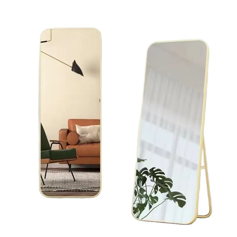 Full-Length Mirror Dressing Floor Mirror Household Wall-Mounted Wall-Mounted Internet Celebrity Girl's Bedroom Makeup Wall-Mounted Three-Dimensional Fitting Mirror