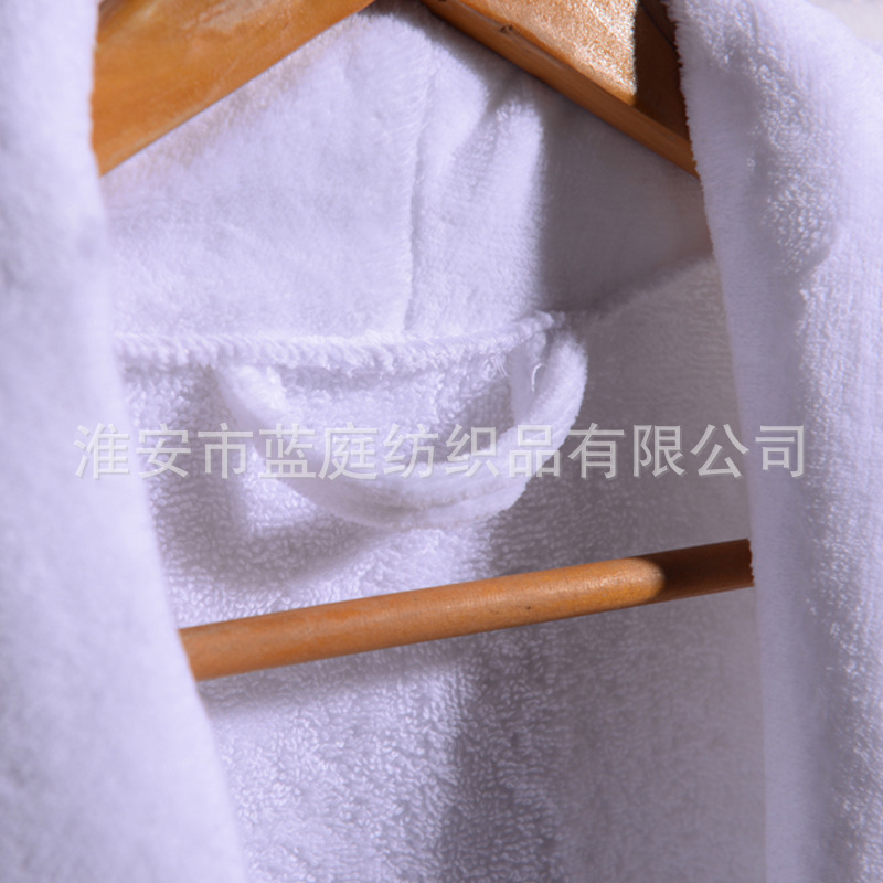 Five-star Hotel Bathrobe Absorbent Thick Cotton Cut Velvet Nightgown Homestay Hot Spring Cotton Towel Material Bathrobe