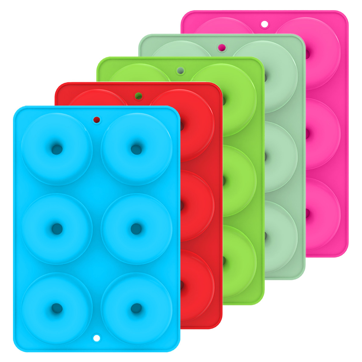 Food Grade 6 Donut Silicone Cake Mold High Temperature Resistant Easy Demoulding Silicone Donut Mold Baking Utensils