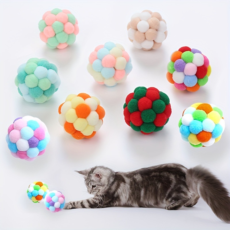 Summary cat toy combination accessories plastic bell ball flower drum rainbow ball feather mouse pet cat toy