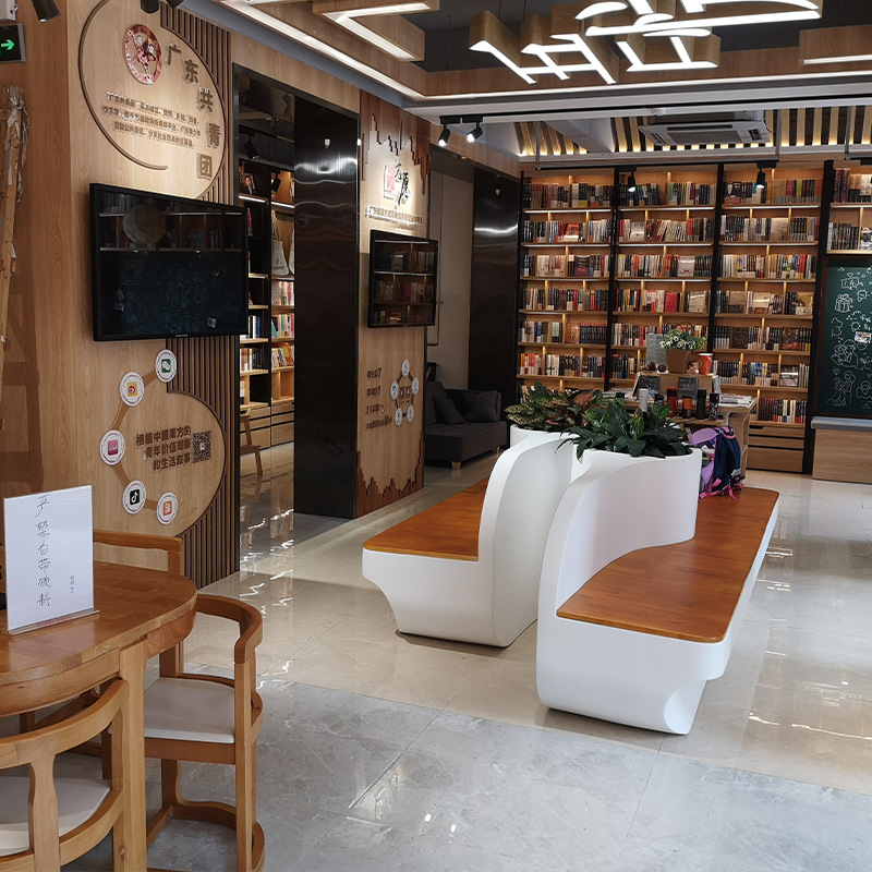 Cross-Border Custom Plaid Cabinet Library Simple and Elegant Full Wall Floor-To-Ceiling Plus Home Study Thick Plate Bookcase