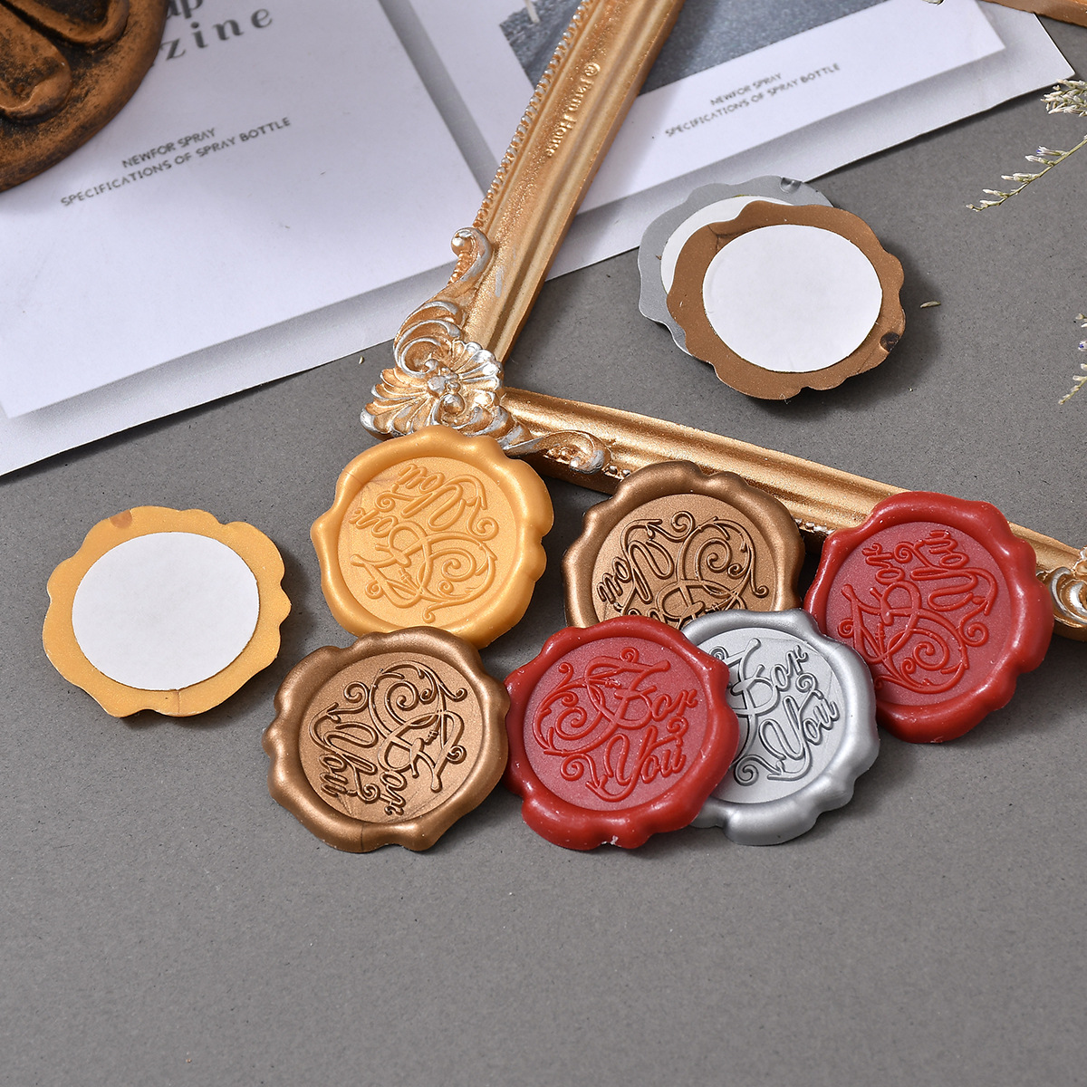 Laitu Laizi logo Making Fire Paint Wax Label Envelope Seal Sticker Fire Paint Seal Sticker Wedding Invitation Wine