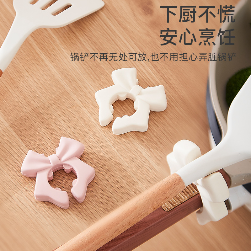 Silicone Spatula Holder Household Kitchen Anti-Spill Spoon Kitchen Utensil Placement Spatula Holder Mobile Storage Rack