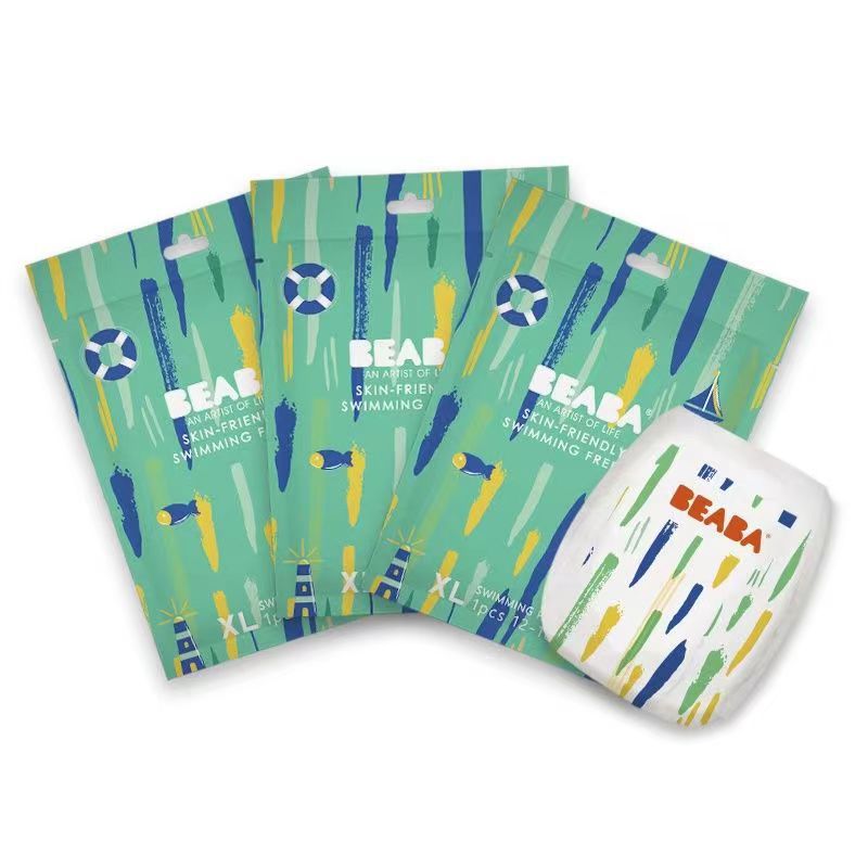 BEABA baby swimming trunks baby hot spring pull-up pants disposable baby waterproof swimming trunks infant