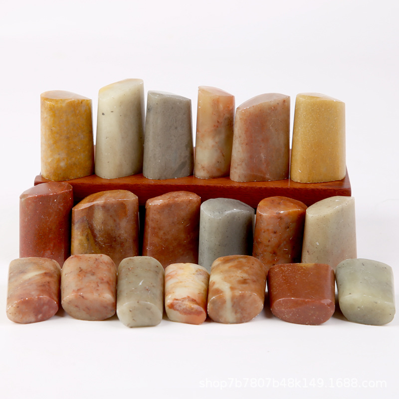 Shoushan stone practice stamp stone with shape seal idle seal stone stone stone seal cutting l practice stone wholesale