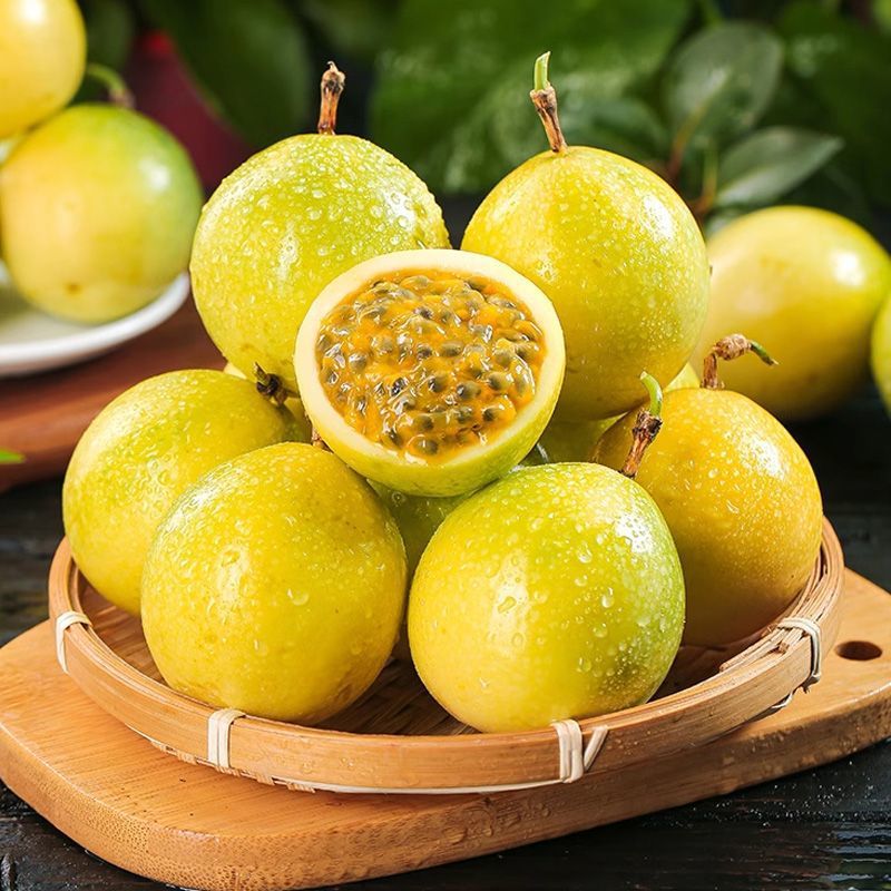Hainan Qinmi No. 9 Golden Passion Fruit Seasonal Fresh Large Fruit Golden Fruit Non-Purple Passion Fruit Whole Box Batch
