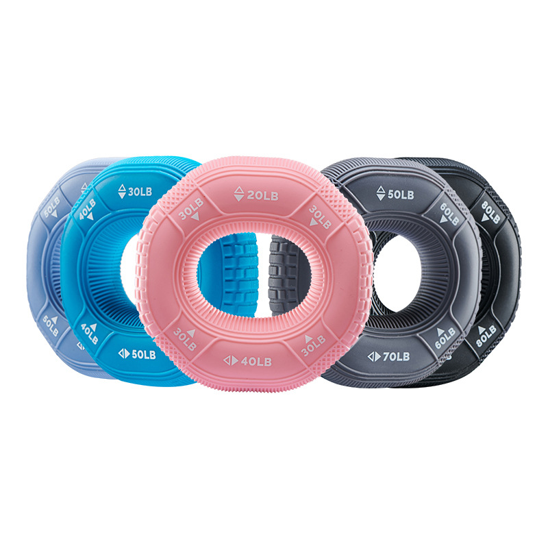 Wholesale Octagonal Three-Strength Grip Ring Arm Strength Rehabilitation Training Special Fitness Equipment Silicone Gripper