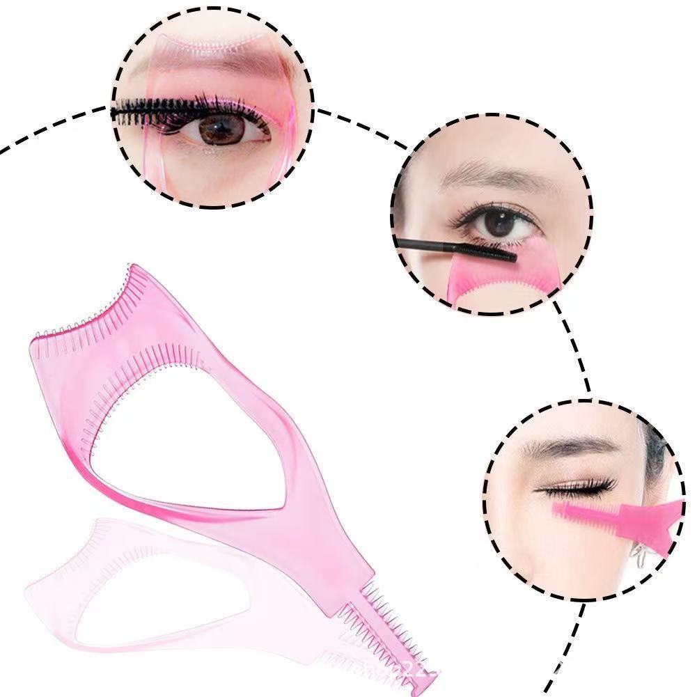 Cross-border three-dimensional crystal three-in-one eyelash card novice eyeliner assistant multifunctional eye baffle tool