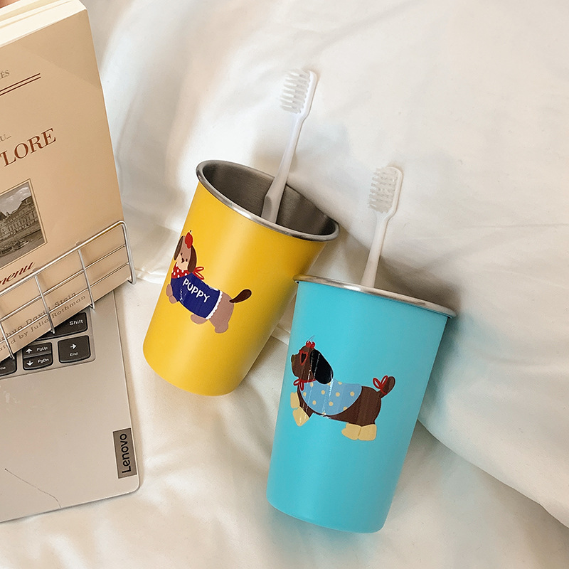 304 High-value Dachshund Dog Cute Simple Mouthwash Cup Household Couple Cartoon Creative Wash Toothbrush Cup
