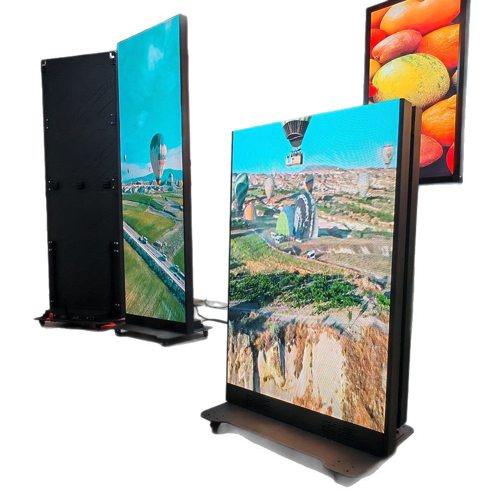 Led Foldableing Advertising Machine Led Mobile Digital Screen Advertising Board Foldableable Led Waterproof Led Digital Poster Screen
