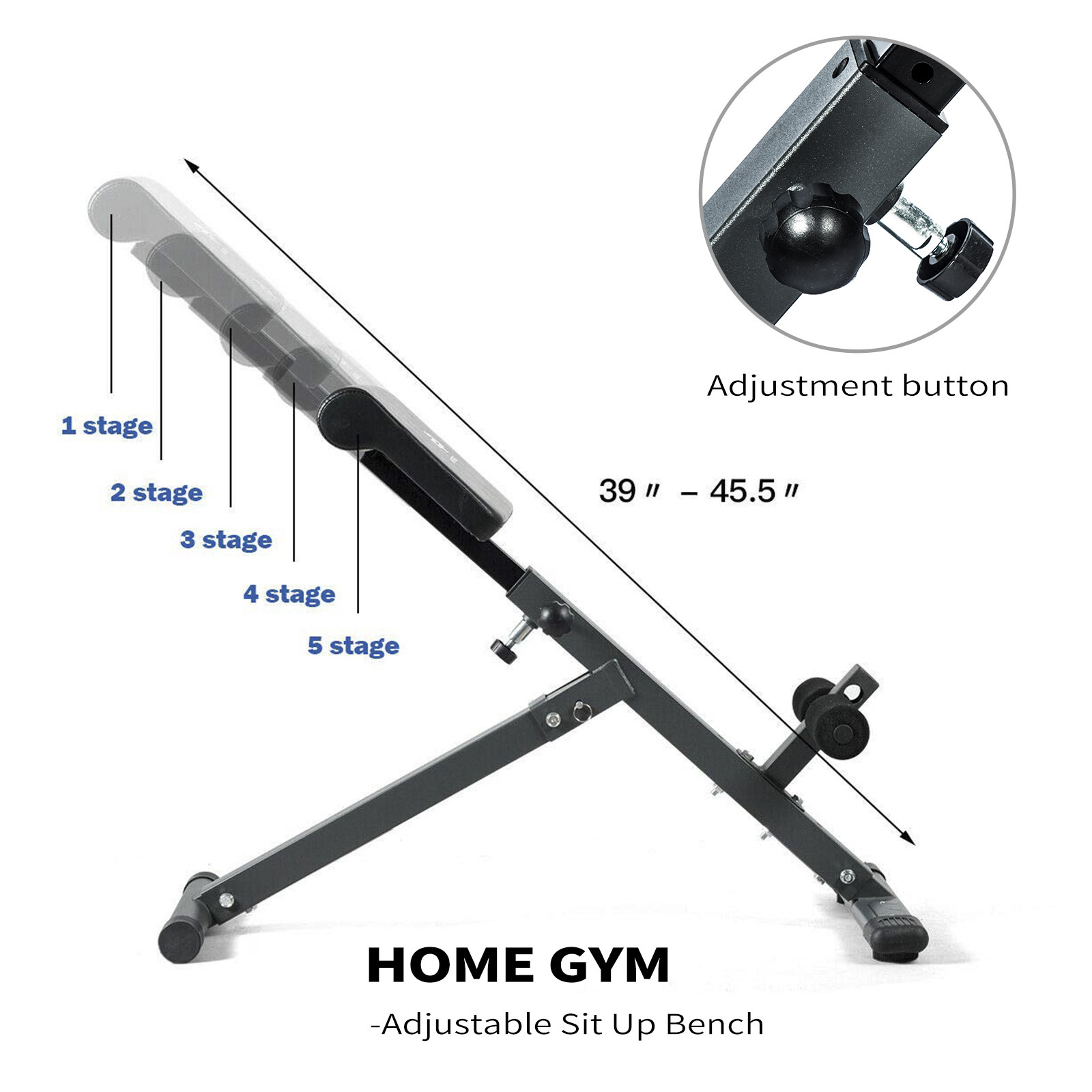 Cross-border Roman Chair Men's and Women's Adjustable Waist and Abdominal Gym Stool Goat's Functional Abdominal Fitness Apparatus Waist and Back Muscle Training Equipment
